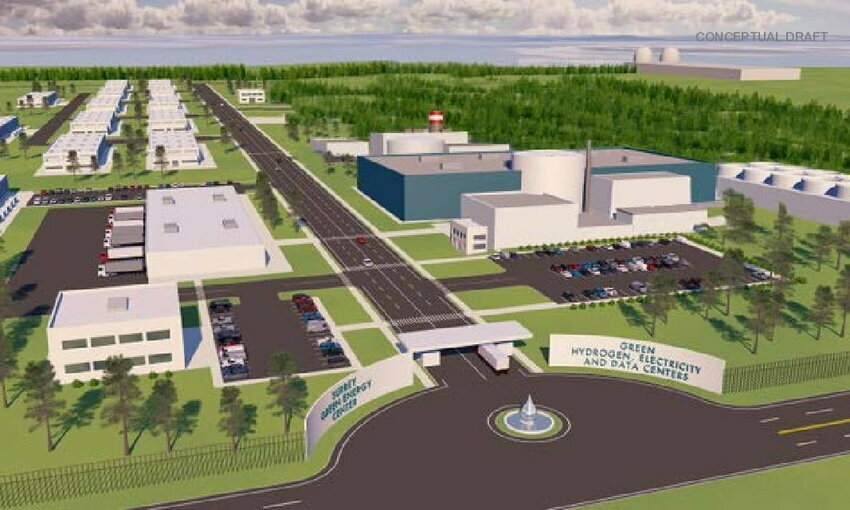 Mock up of green energy site